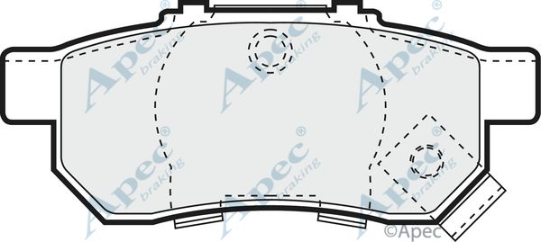 APEC BRAKING Комплект тормозных колодок, дисковый тормоз PAD1009